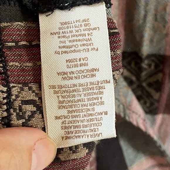 Free People We the Free Embroidered Plaid Shirt with Exposed Raw Seams S - Picture 12 of 14